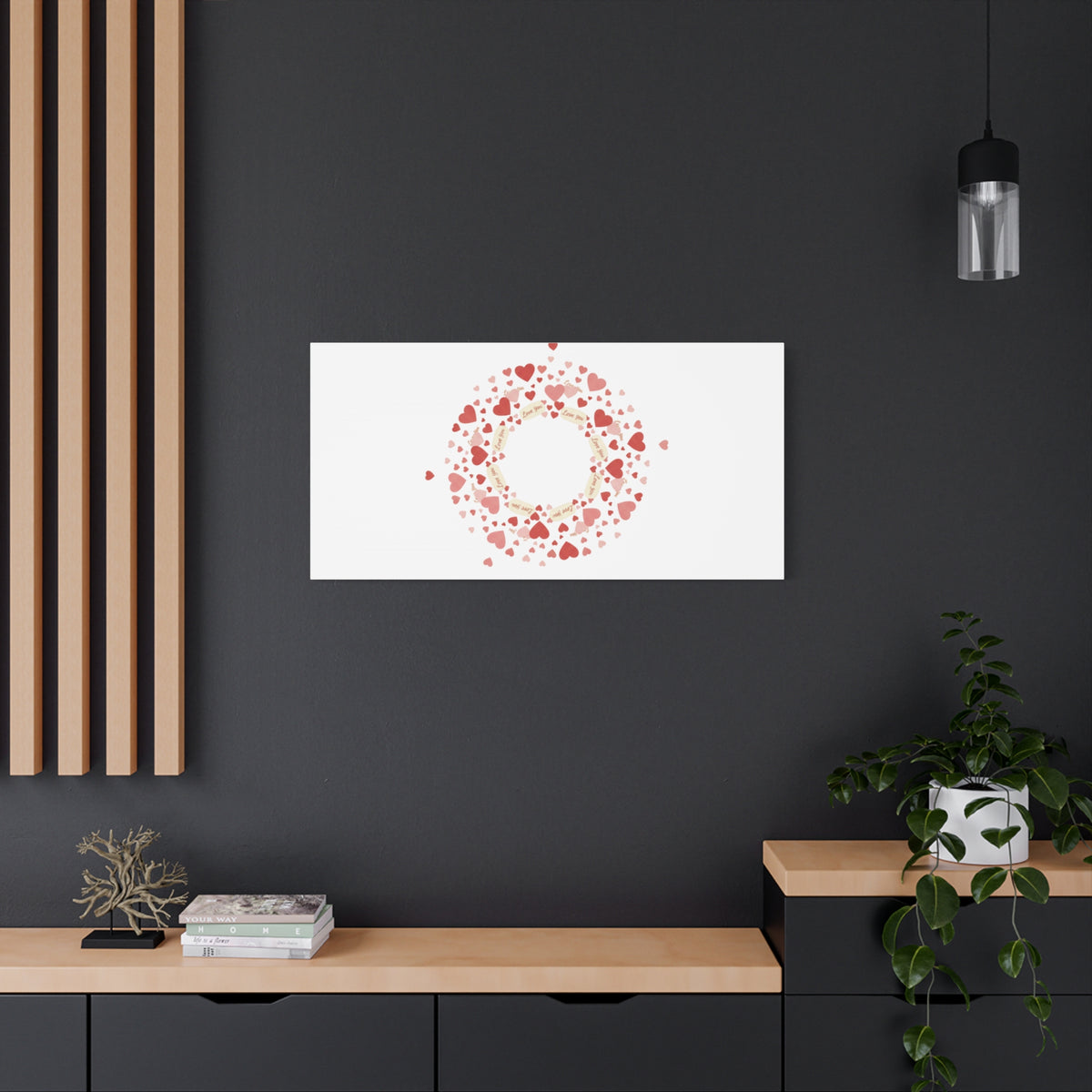 Tiny Heart Wreath Canvas | tiny heart design, valentine doodle