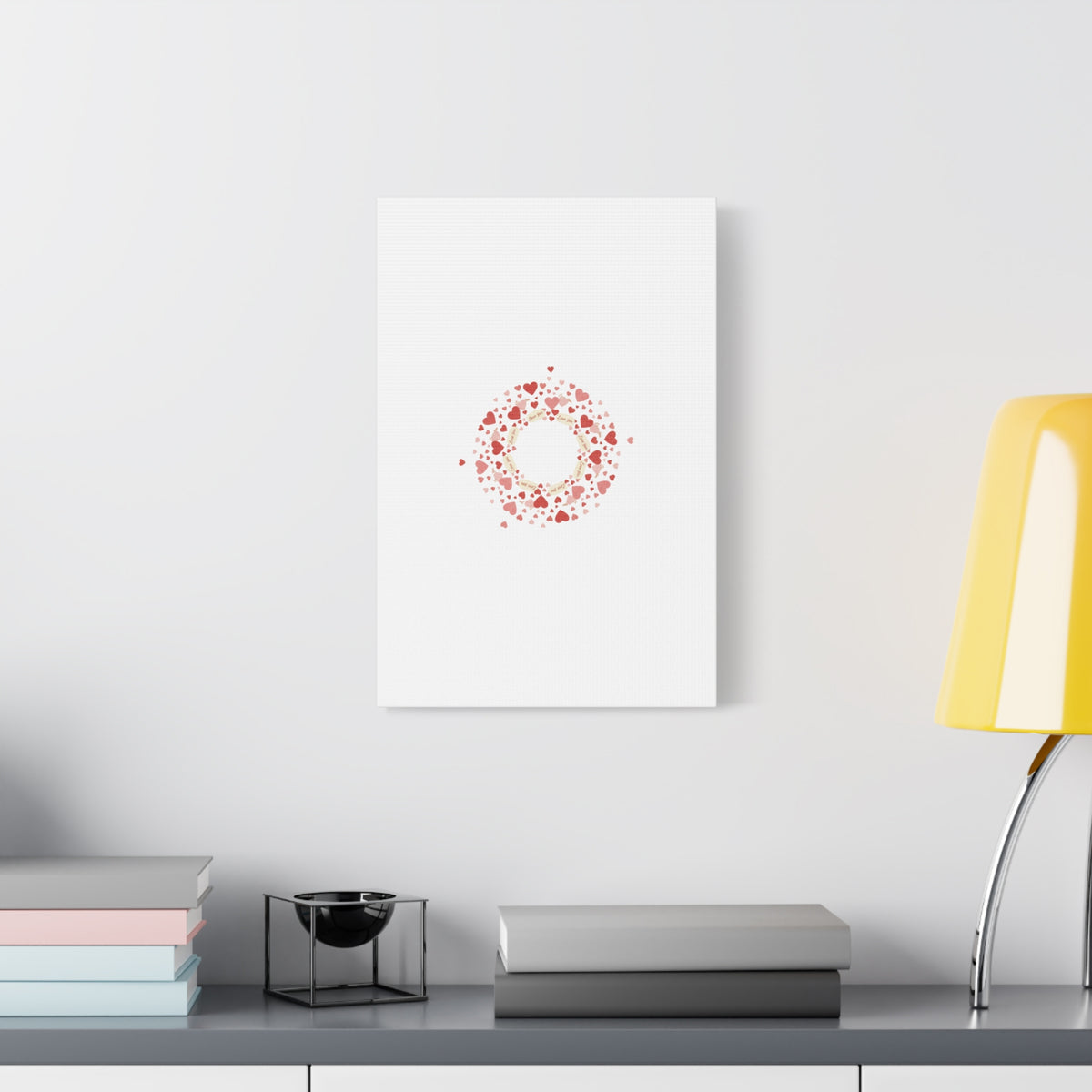 Tiny Heart Wreath Canvas | tiny heart design, valentine doodle