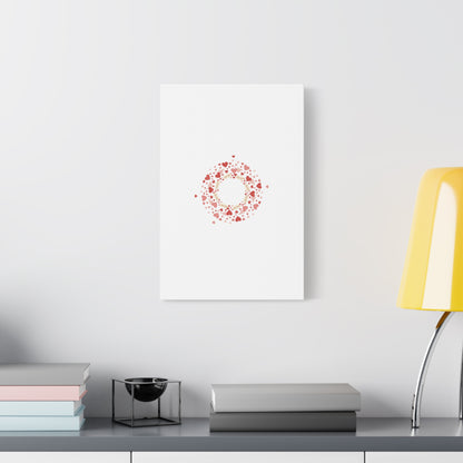 Tiny Heart Wreath Canvas | tiny heart design, valentine doodle