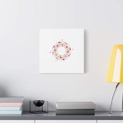 Tiny Heart Wreath Canvas | tiny heart design, valentine doodle