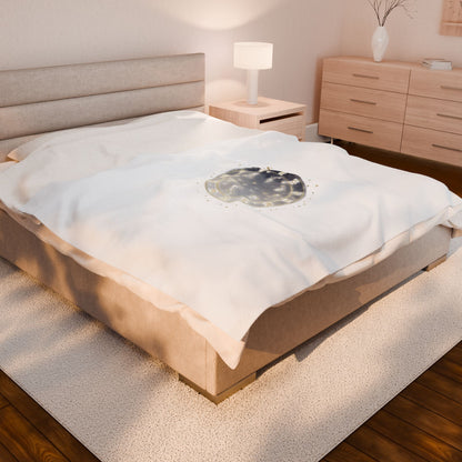 Seek the Stars Velveteen Blanket | Celestial Moon Phase, Constellation Decor