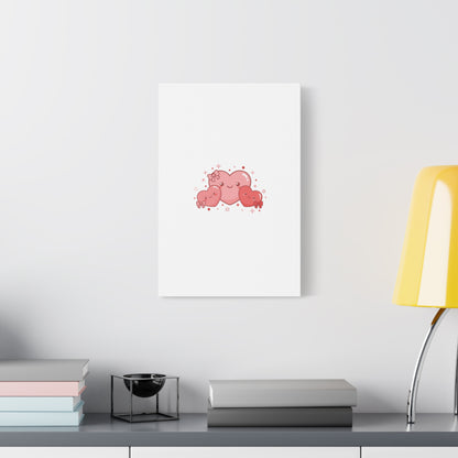 Kawaii Tiny Heart Trio Matte Canvas | tiny hearts, valentine doodle