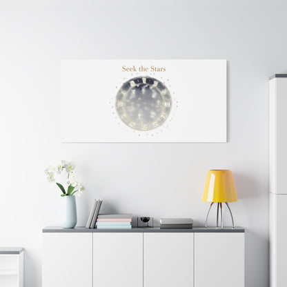 Seek the Stars Canvas | Celestial Astrology Art, Constellation Wall Decor