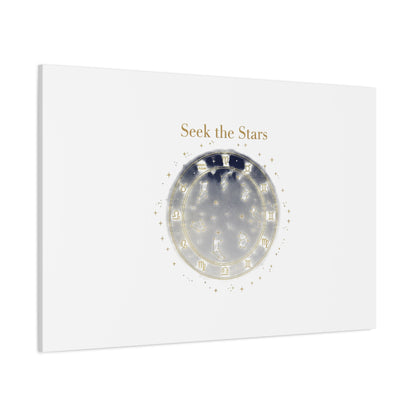 Seek the Stars Canvas | Celestial Astrology Art, Constellation Wall Decor