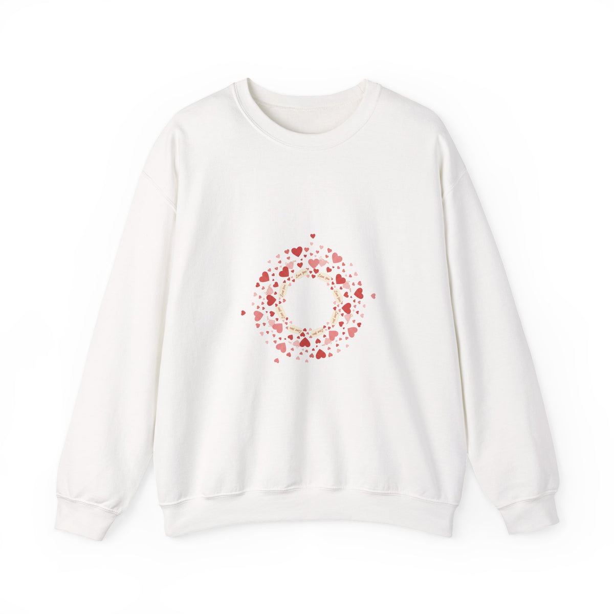 Tiny Heart Confetti Wreath Sweatshirt | tiny heart design, heart pattern shirt