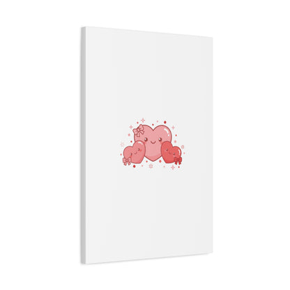 Kawaii Tiny Heart Trio Matte Canvas | tiny hearts, valentine doodle