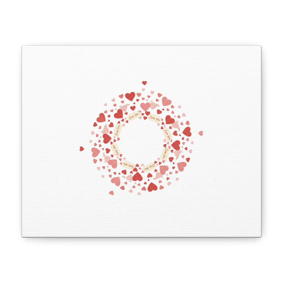 Tiny Heart Wreath Canvas | tiny heart design, valentine doodle