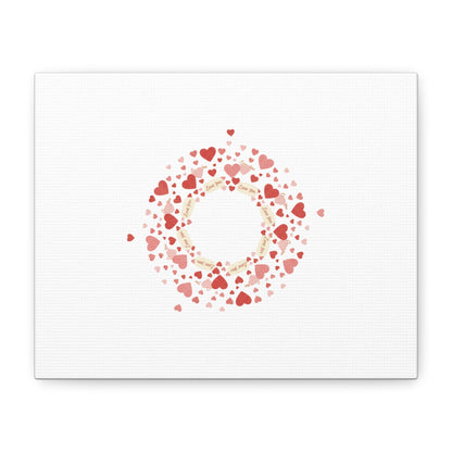 Tiny Heart Wreath Canvas | tiny heart design, valentine doodle