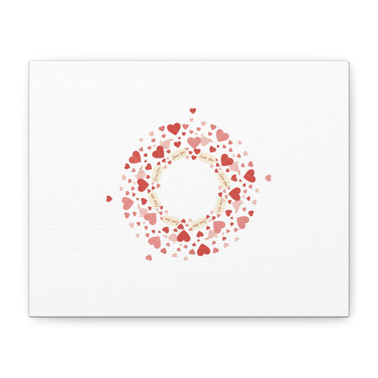 Tiny Heart Wreath Canvas | tiny heart design, valentine doodle