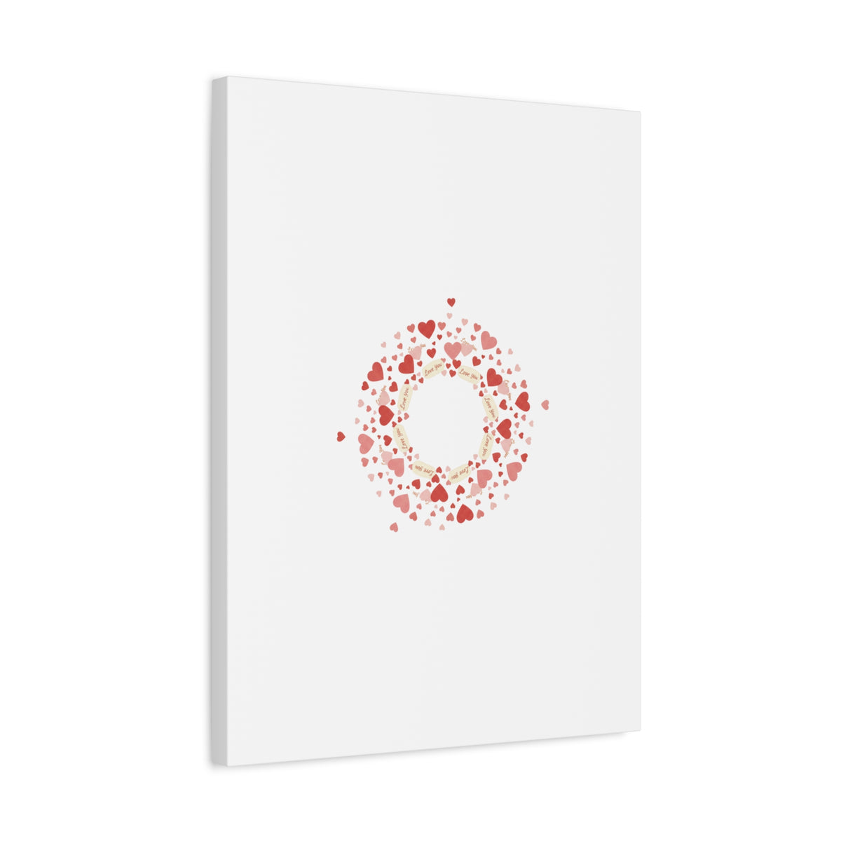 Tiny Heart Wreath Canvas | tiny heart design, valentine doodle