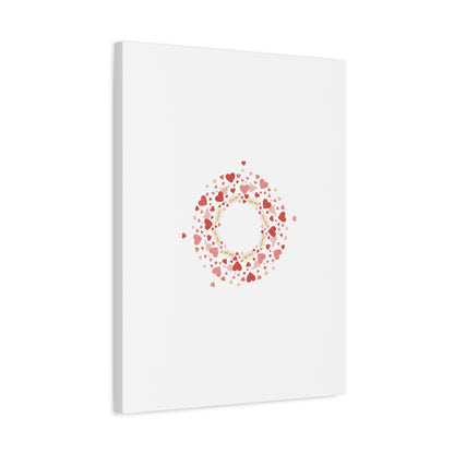 Tiny Heart Wreath Canvas | tiny heart design, valentine doodle