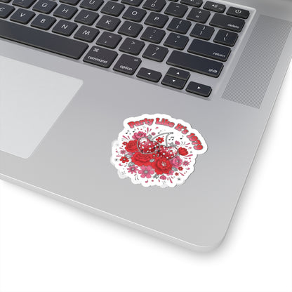 Disco Cherry Hearts Kiss-Cut Stickers | Sparkly Hearts, Retro Romance