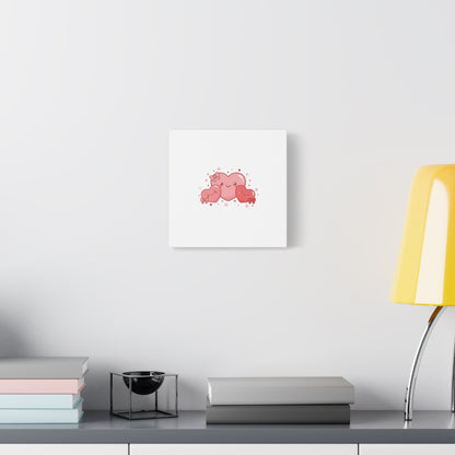 Kawaii Tiny Heart Trio Matte Canvas | tiny hearts, valentine doodle