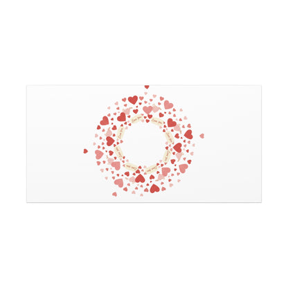 Tiny Heart Wreath Canvas | tiny heart design, valentine doodle