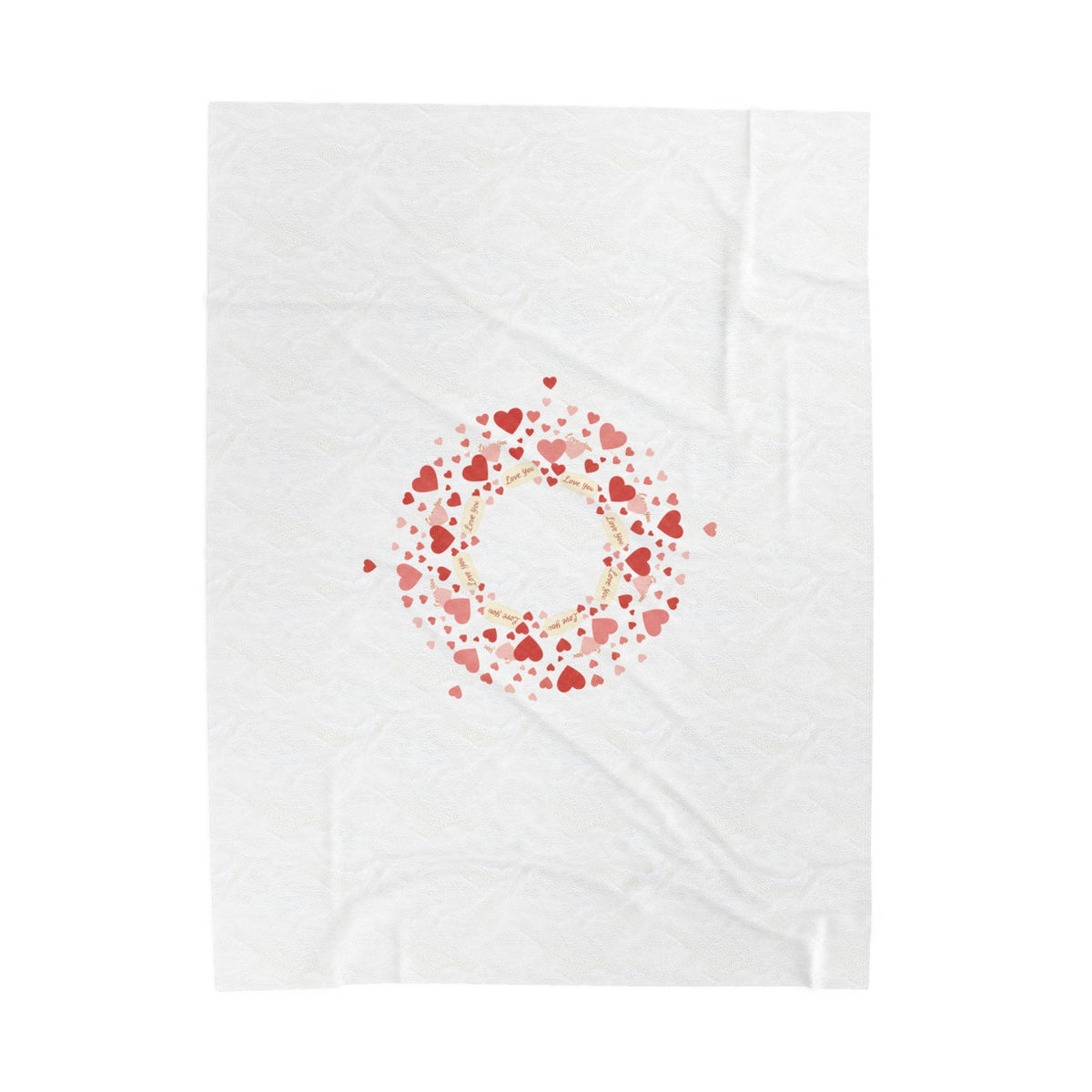 Tiny Heart Wreath Blanket | tiny heart design, pre-Valentine confetti
