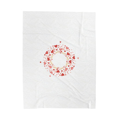 Tiny Heart Wreath Blanket | tiny heart design, pre-Valentine confetti