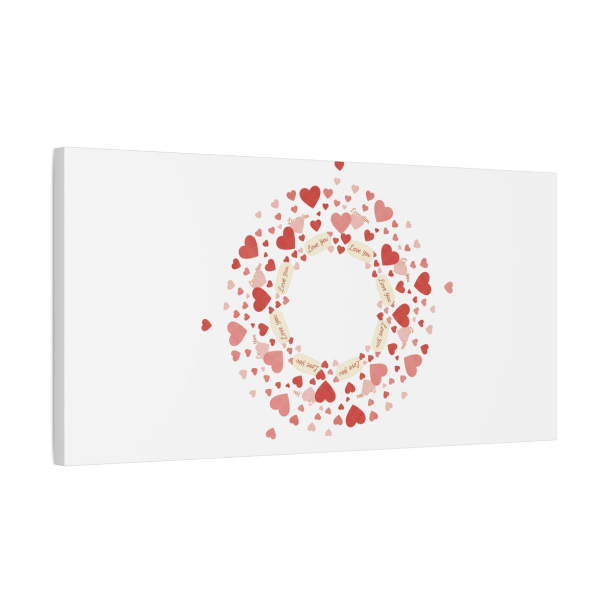 Tiny Heart Wreath Canvas | tiny heart design, valentine doodle