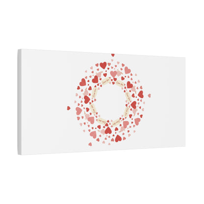 Tiny Heart Wreath Canvas | tiny heart design, valentine doodle