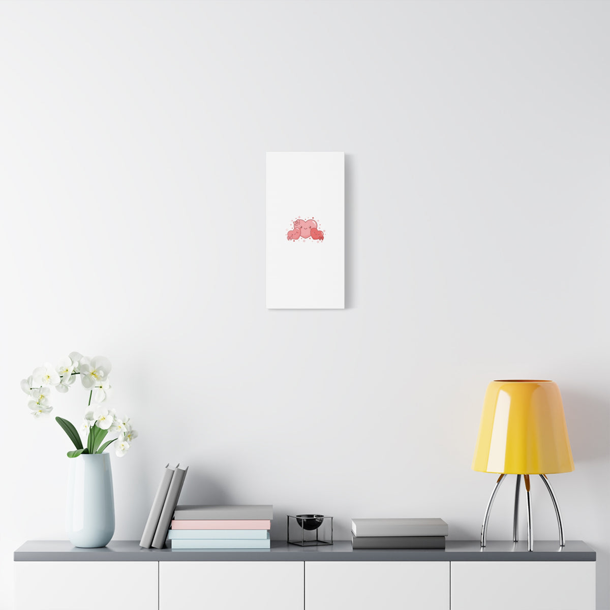 Kawaii Tiny Heart Trio Matte Canvas | tiny hearts, valentine doodle