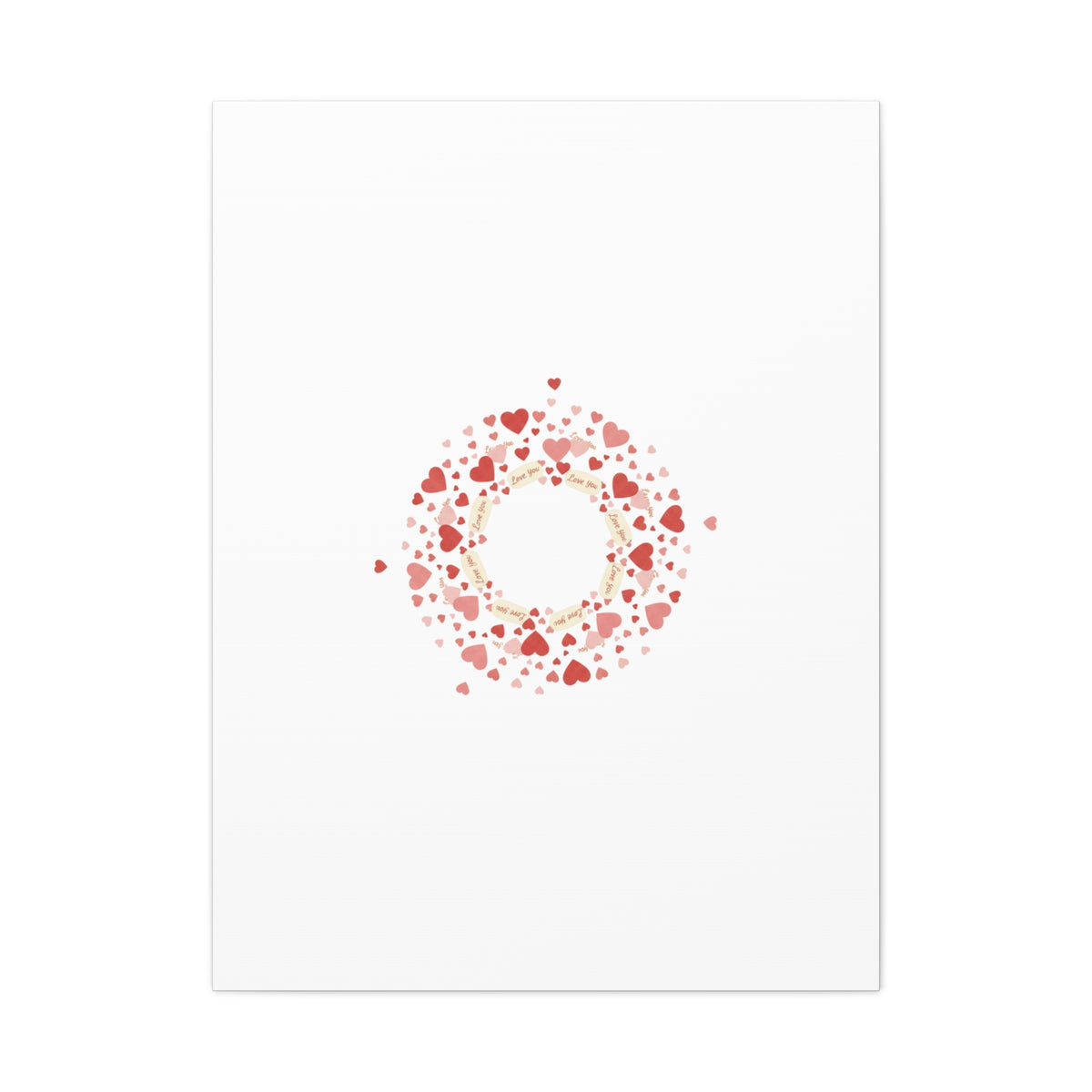 Tiny Heart Wreath Canvas | tiny heart design, valentine doodle