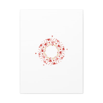Tiny Heart Wreath Canvas | tiny heart design, valentine doodle