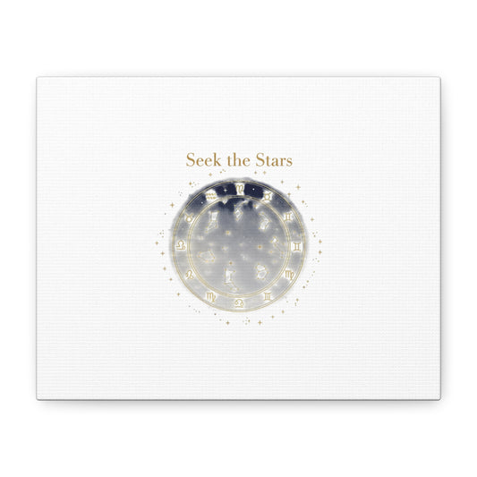 Seek the Stars Canvas | Celestial Astrology Art, Constellation Wall Decor