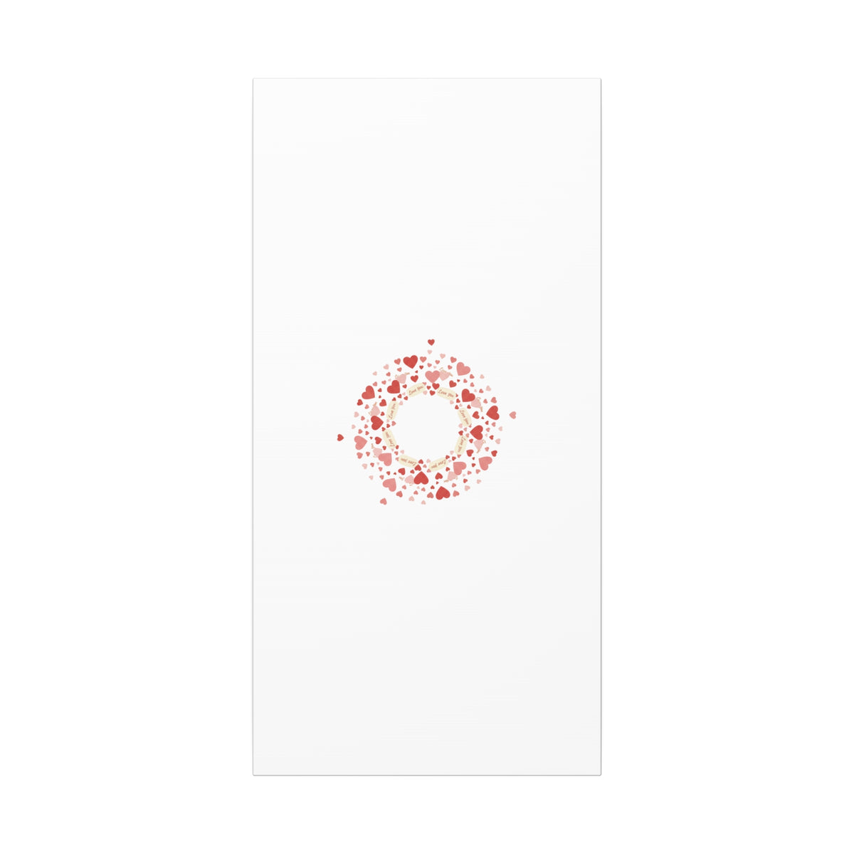 Tiny Heart Wreath Canvas | tiny heart design, valentine doodle