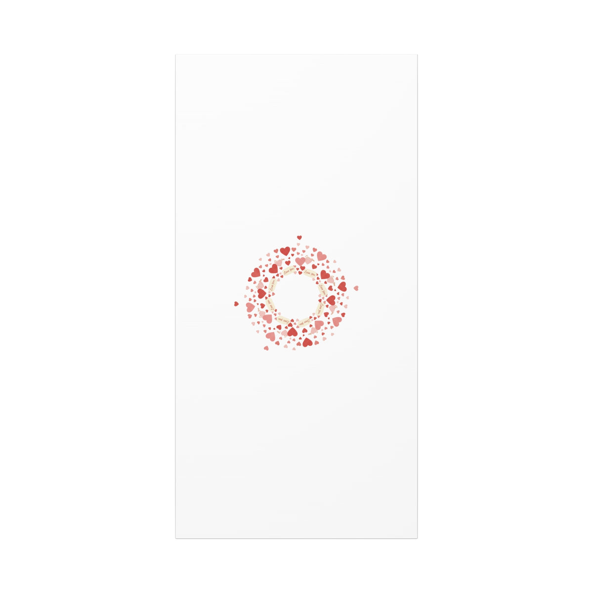 Tiny Heart Wreath Canvas | tiny heart design, valentine doodle