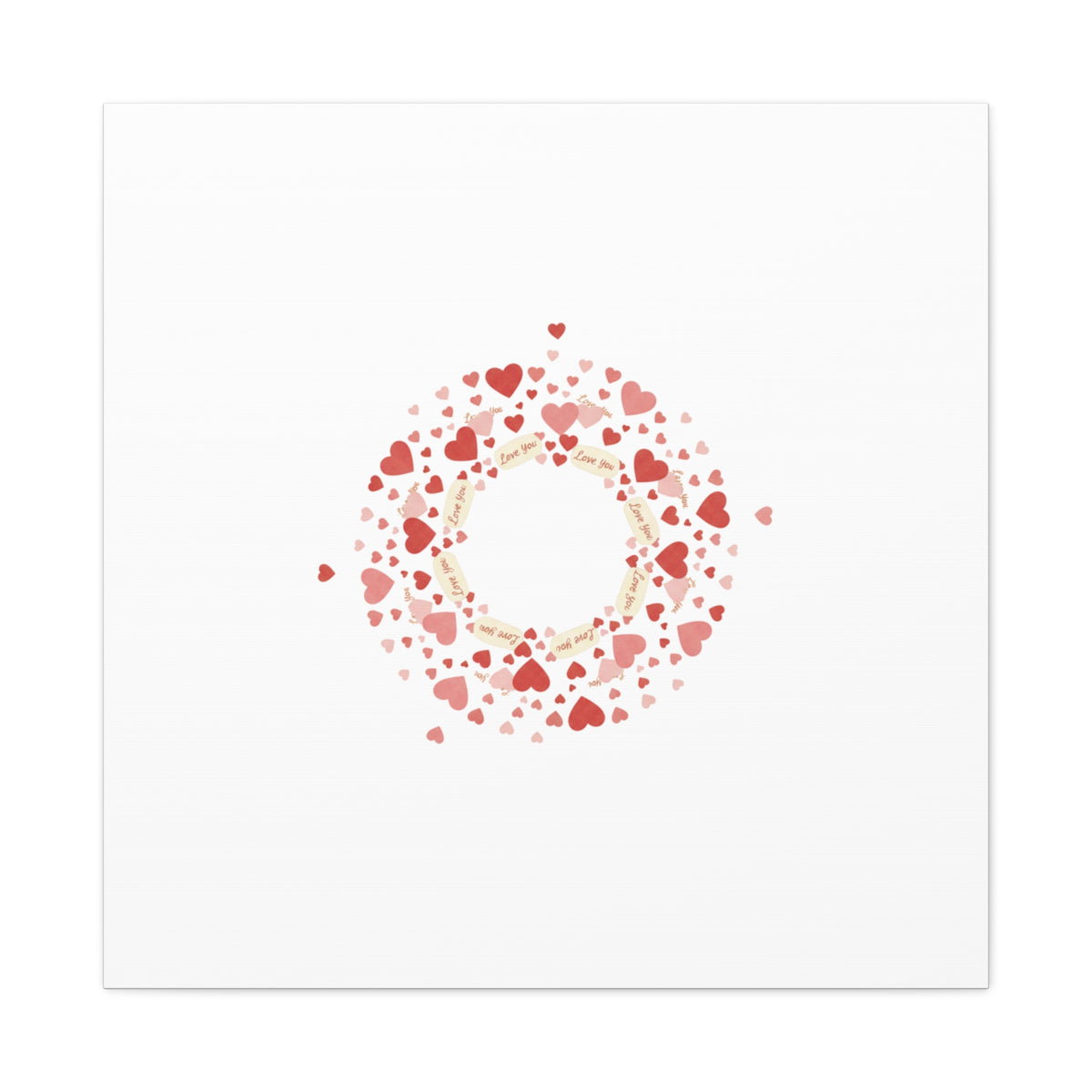 Tiny Heart Wreath Canvas | tiny heart design, valentine doodle