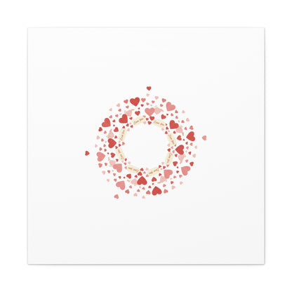 Tiny Heart Wreath Canvas | tiny heart design, valentine doodle