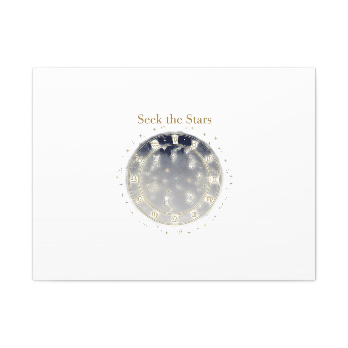 Seek the Stars Canvas | Celestial Astrology Art, Constellation Wall Decor