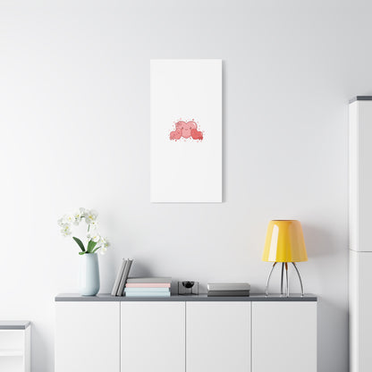 Kawaii Tiny Heart Trio Matte Canvas | tiny hearts, valentine doodle