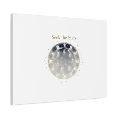 Seek the Stars Canvas | Celestial Astrology Art, Constellation Wall Decor