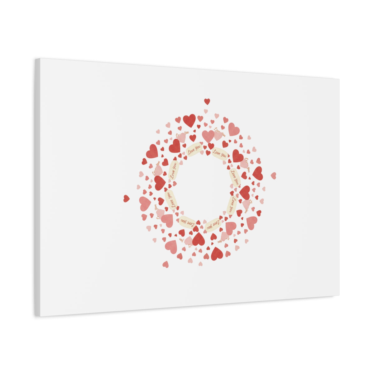 Tiny Heart Wreath Canvas | tiny heart design, valentine doodle