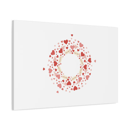 Tiny Heart Wreath Canvas | tiny heart design, valentine doodle