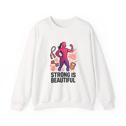 Strong Is Beautiful Sweatshirt — Women’s Fitness Crewneck
