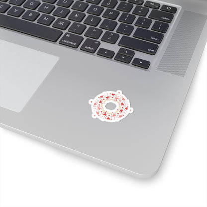Tiny Heart Confetti Ring Sticker | Kiss-Cut Stickers | micro heart design