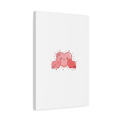 Kawaii Tiny Heart Trio Matte Canvas | tiny hearts, valentine doodle