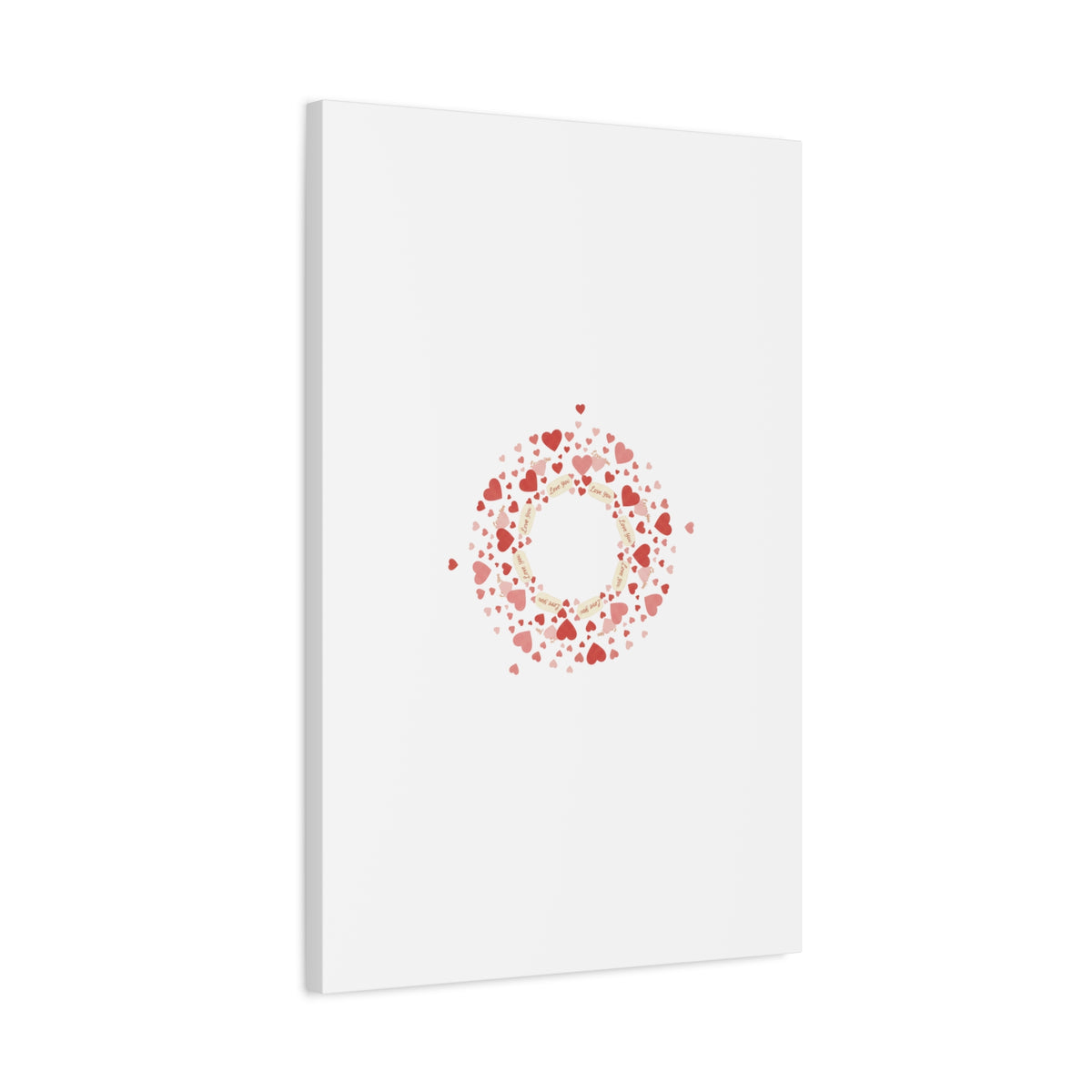 Tiny Heart Wreath Canvas | tiny heart design, valentine doodle