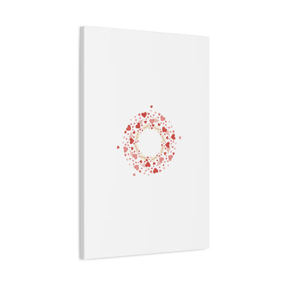 Tiny Heart Wreath Canvas | tiny heart design, valentine doodle
