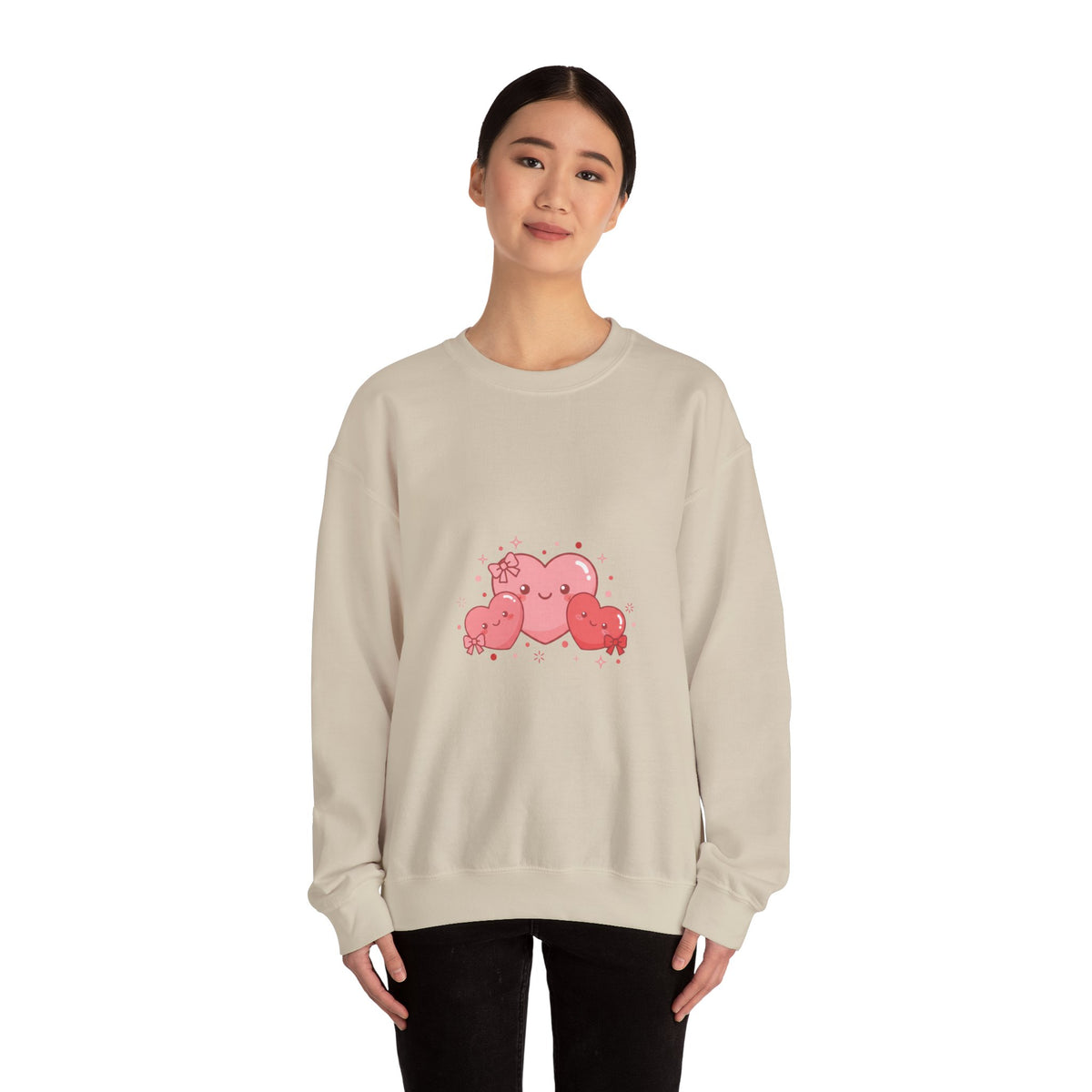 Tiny Heart Doodle Sweatshirt | tiny heart design, heart pattern shirt