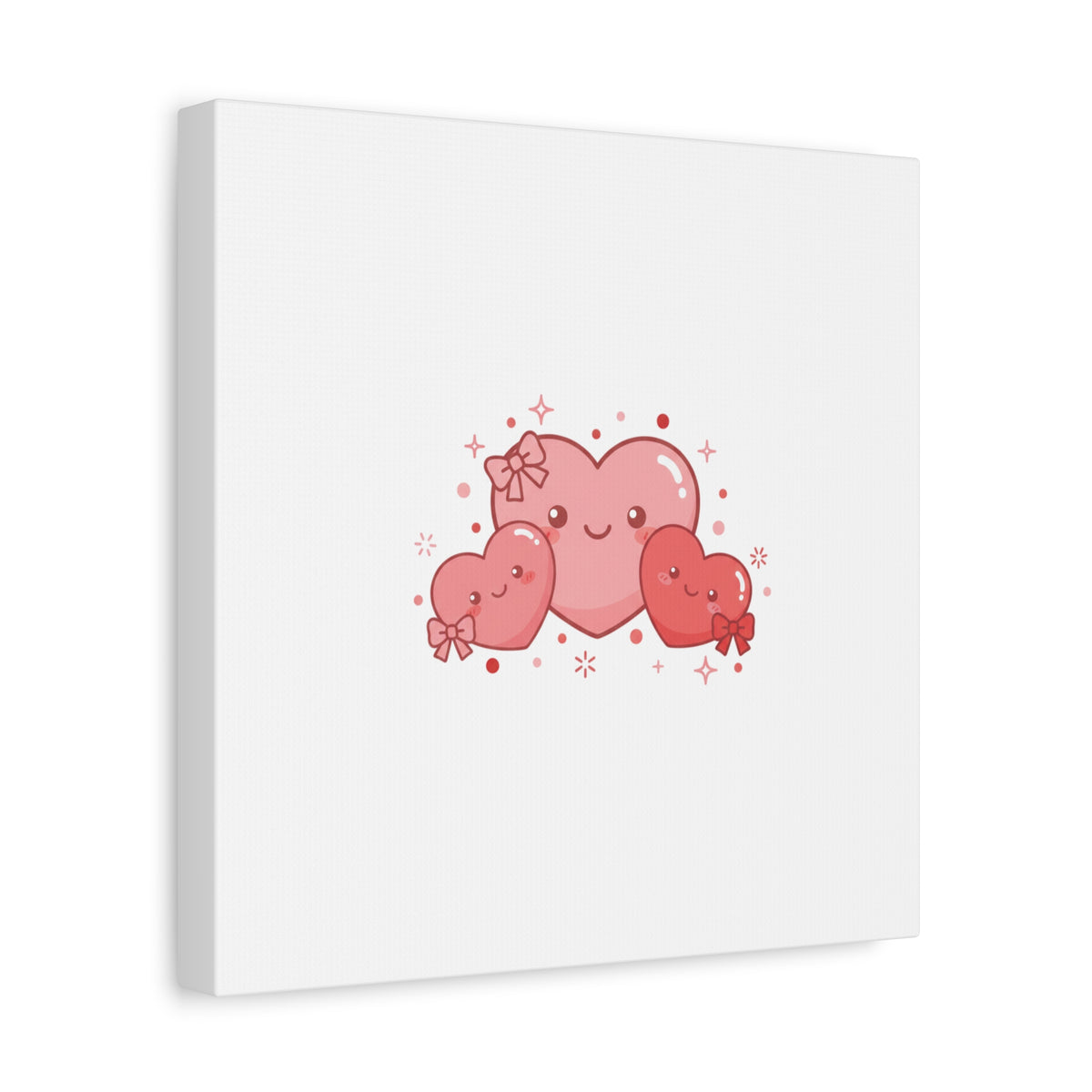 Kawaii Tiny Heart Trio Matte Canvas | tiny hearts, valentine doodle
