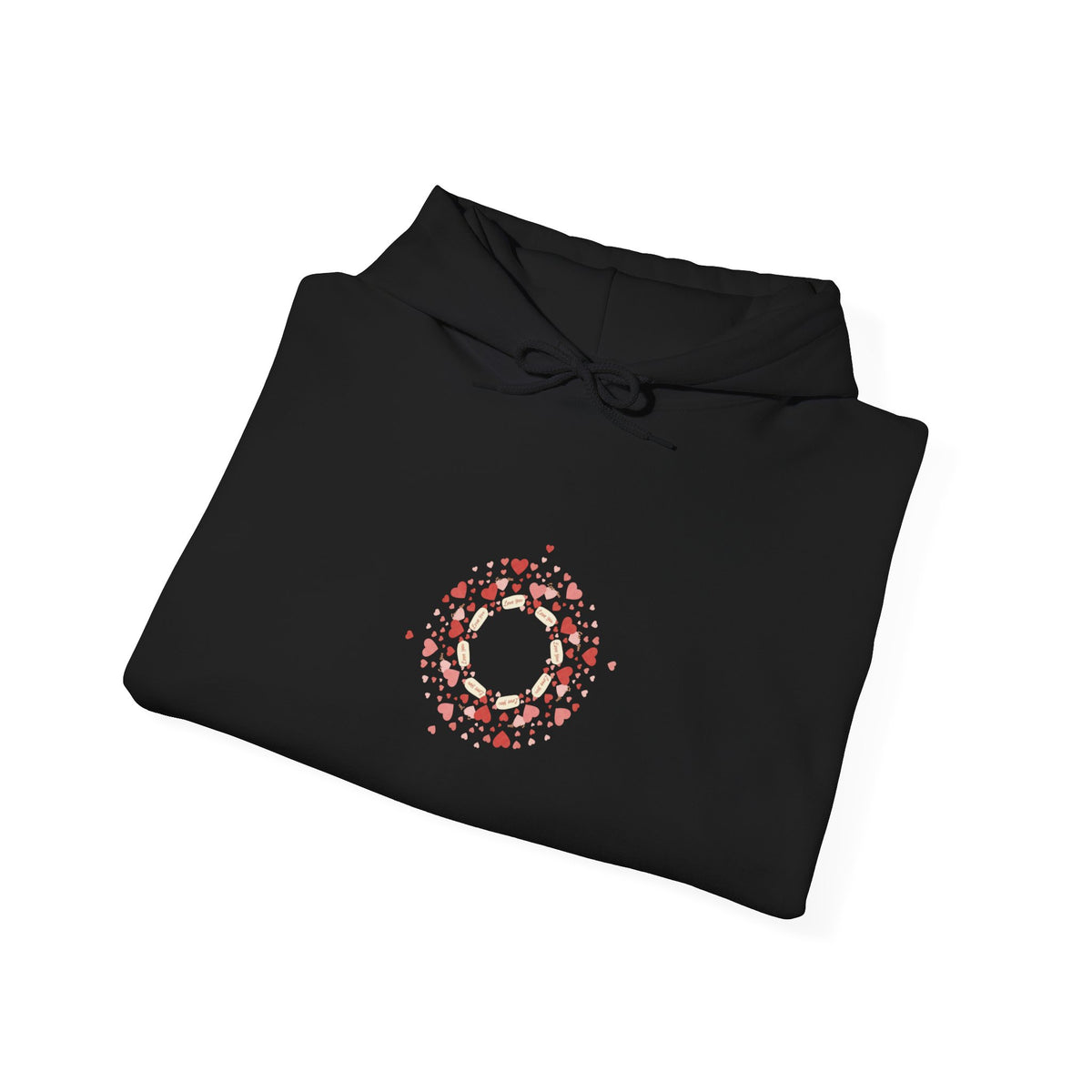 Tiny Heart Wreath Hoodie | tiny heart design, valentine doodle