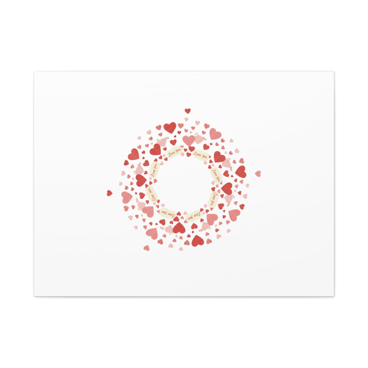 Tiny Heart Wreath Canvas | tiny heart design, valentine doodle