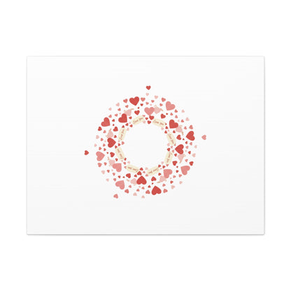 Tiny Heart Wreath Canvas | tiny heart design, valentine doodle