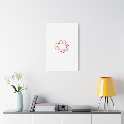 Tiny Heart Wreath Canvas | tiny heart design, valentine doodle