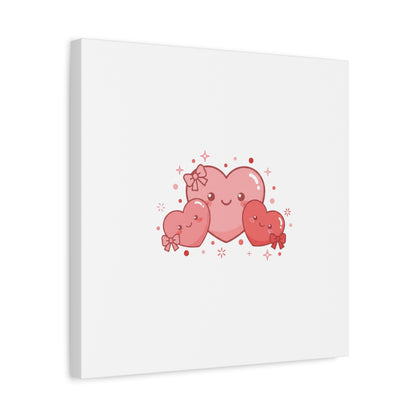 Kawaii Tiny Heart Trio Matte Canvas | tiny hearts, valentine doodle