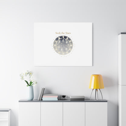 Seek the Stars Canvas | Celestial Astrology Art, Constellation Wall Decor
