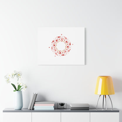 Tiny Heart Wreath Canvas | tiny heart design, valentine doodle