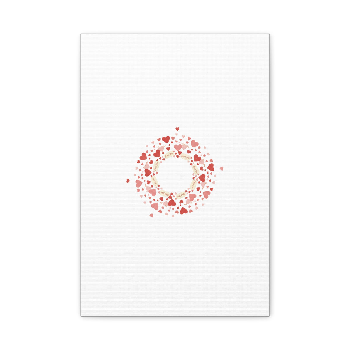 Tiny Heart Wreath Canvas | tiny heart design, valentine doodle